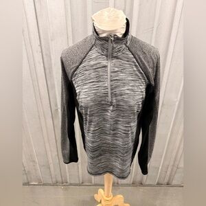 Avia Black and Gray Quarter-Zip Pullover
